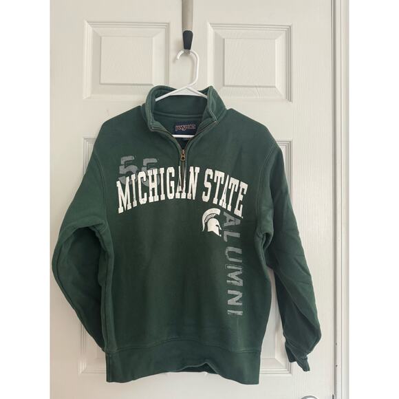 Jansport Womens Michigan State University Alumni Quarter Zip Size Small MSU - Picture 1 of 3